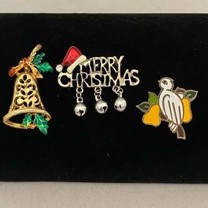 Trio of Holiday pins